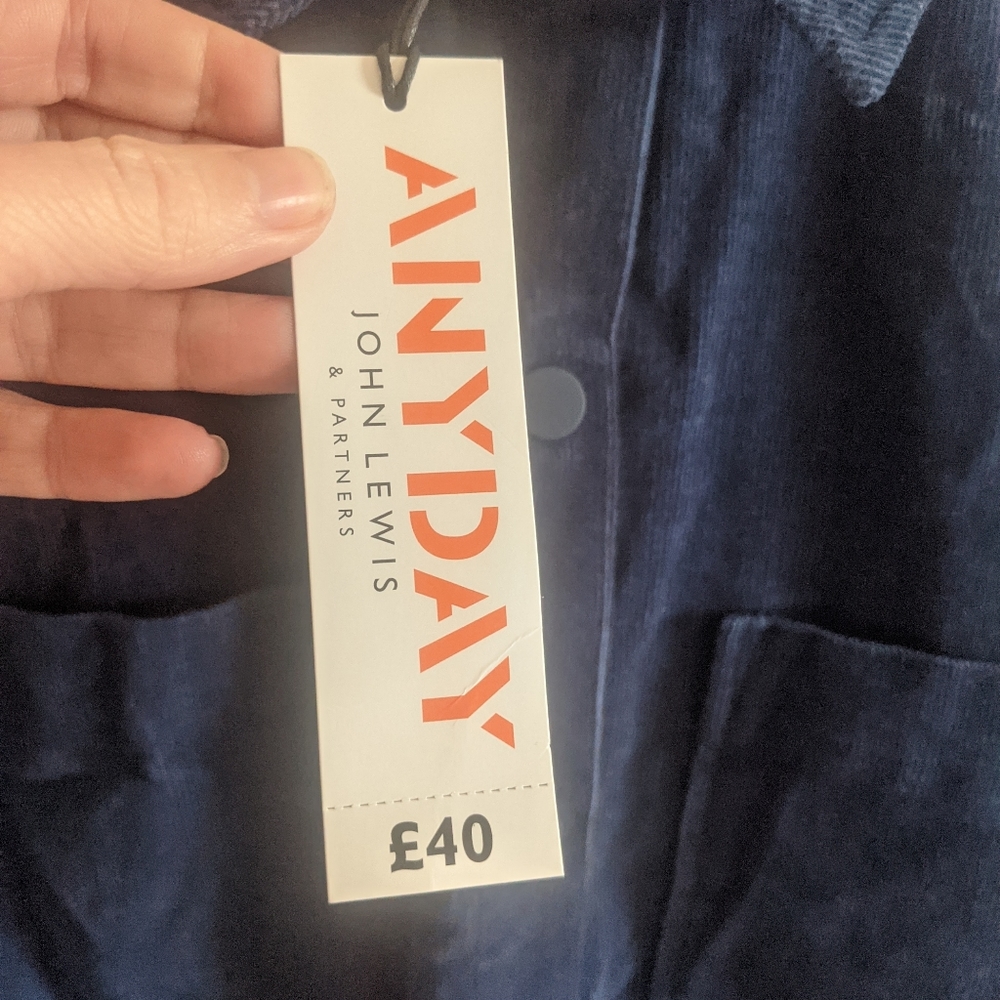 Bnwt John Lewis anyday corduroy shirt dress size small - Picture 4 of 9